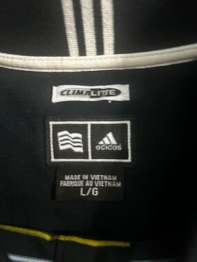 adidas Black Polo with White Stripe Accents
